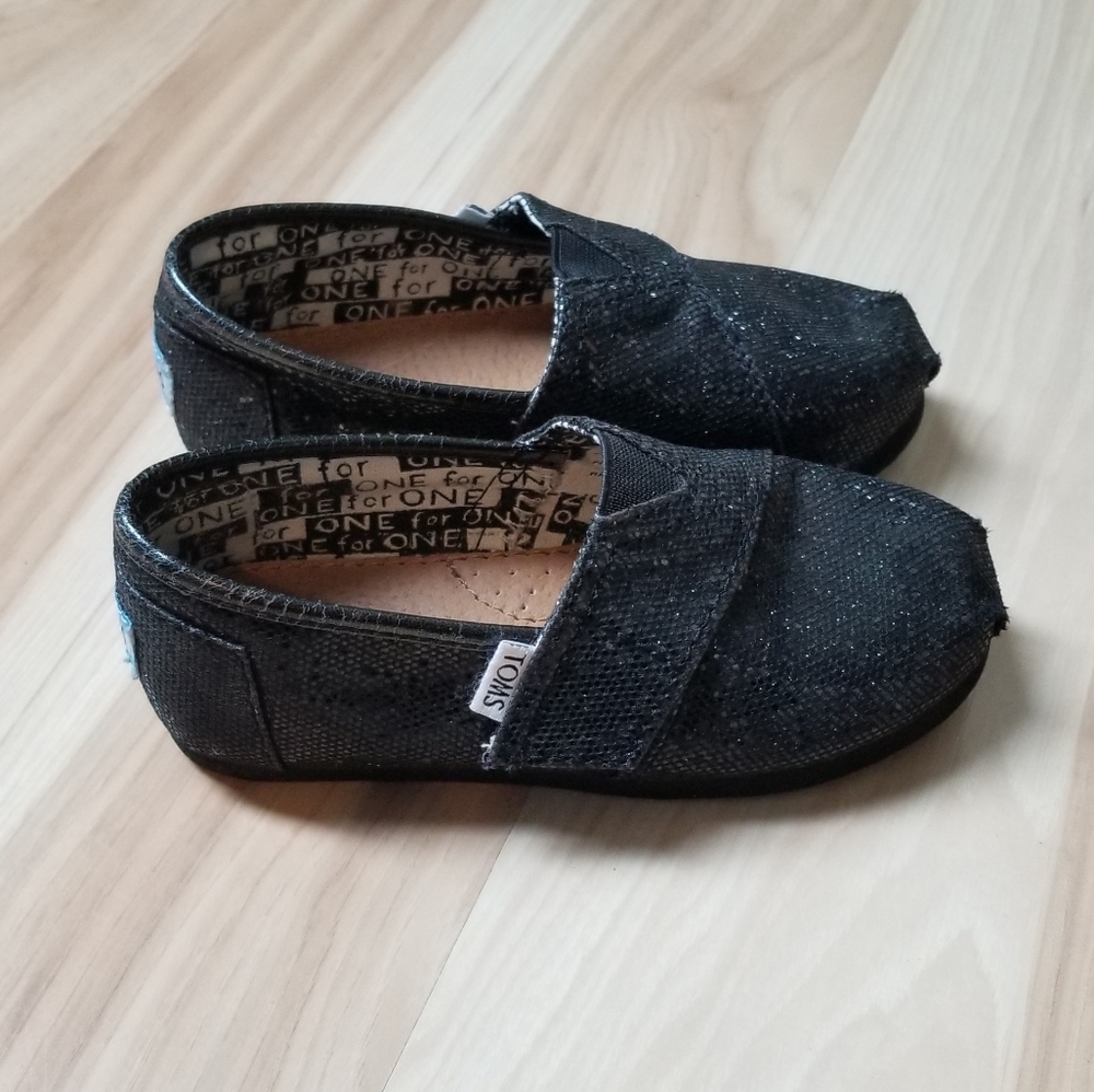 Black Sparkly Toms